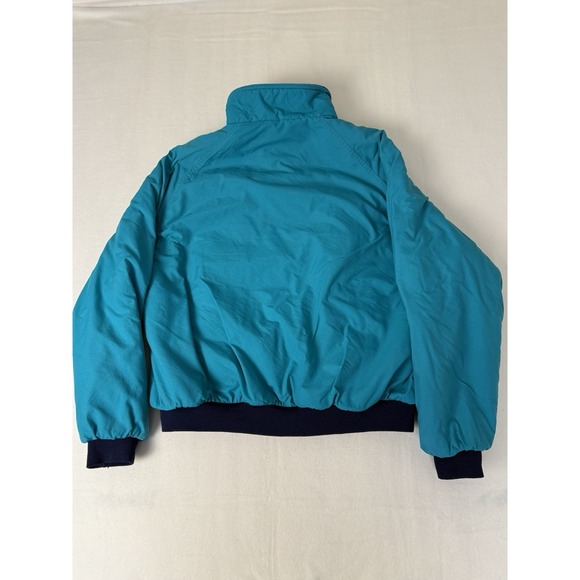 Vintage Swingster Bomber Polar Fleece Lined Jacket Large Napa Pennzoil Teal USA - Picture 5 of 8